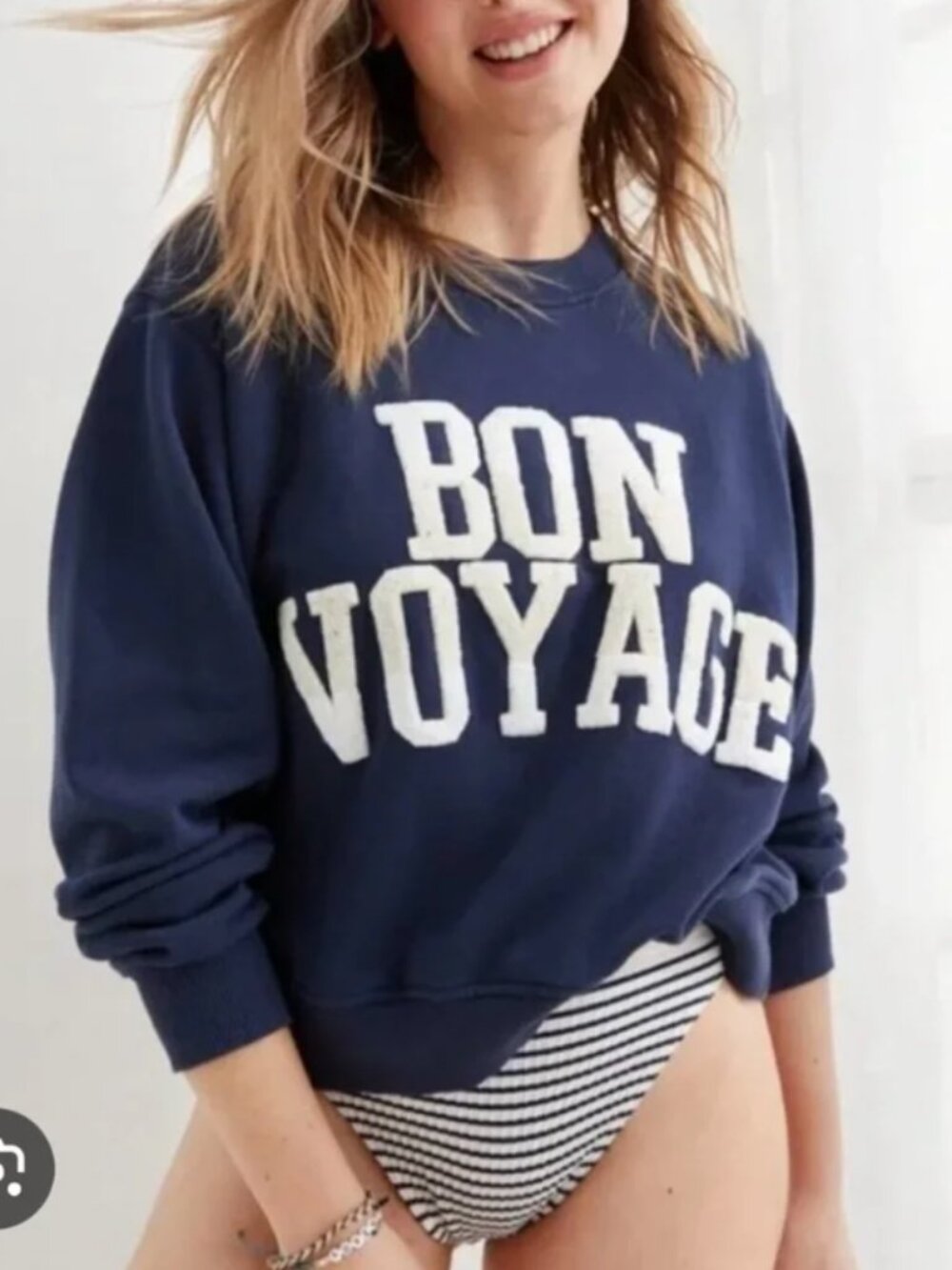 AERIE BON VOYAGE CREWNECK SWEATSHIRT